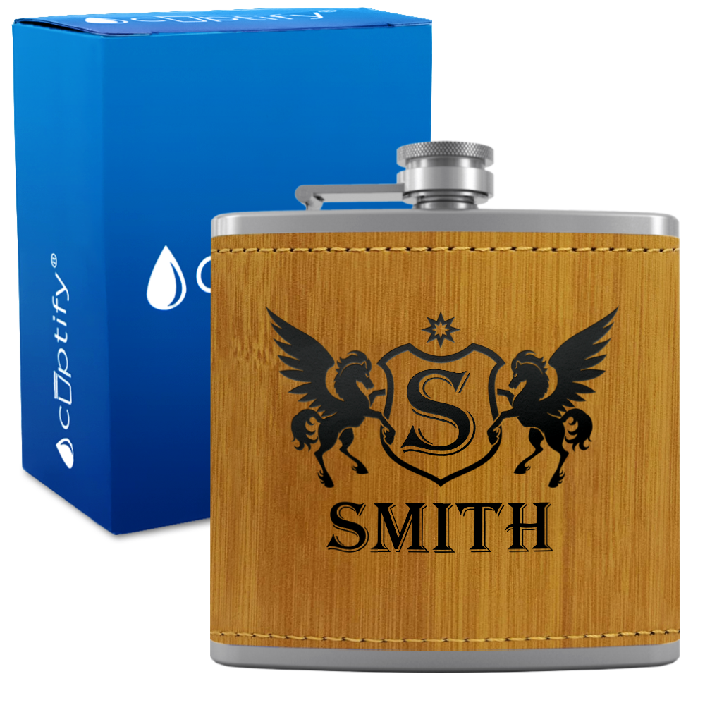 Personalized Pegasus 6oz Hip Flask