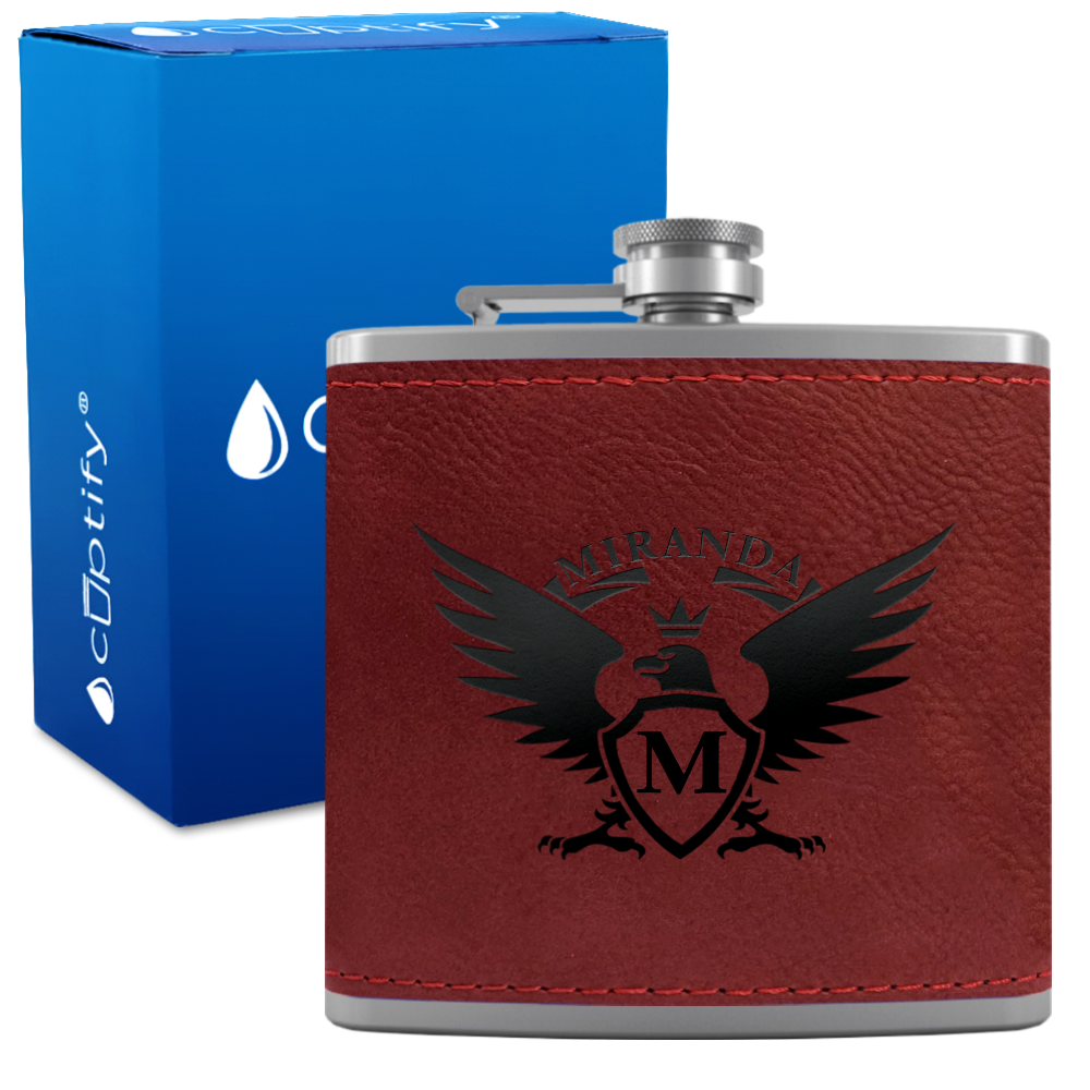 Personalized Eagle 6oz Hip Flask