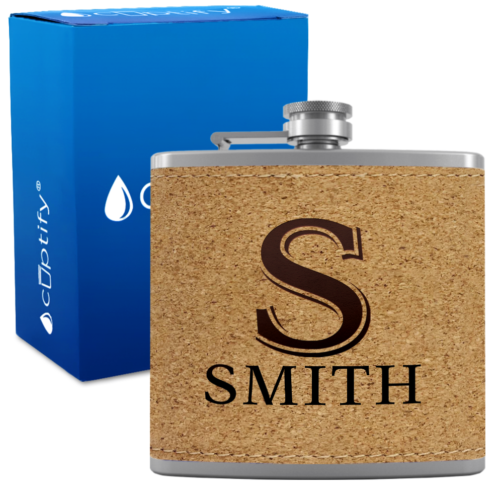 Personalized Monogram Initial and Name 6oz Hip Flask