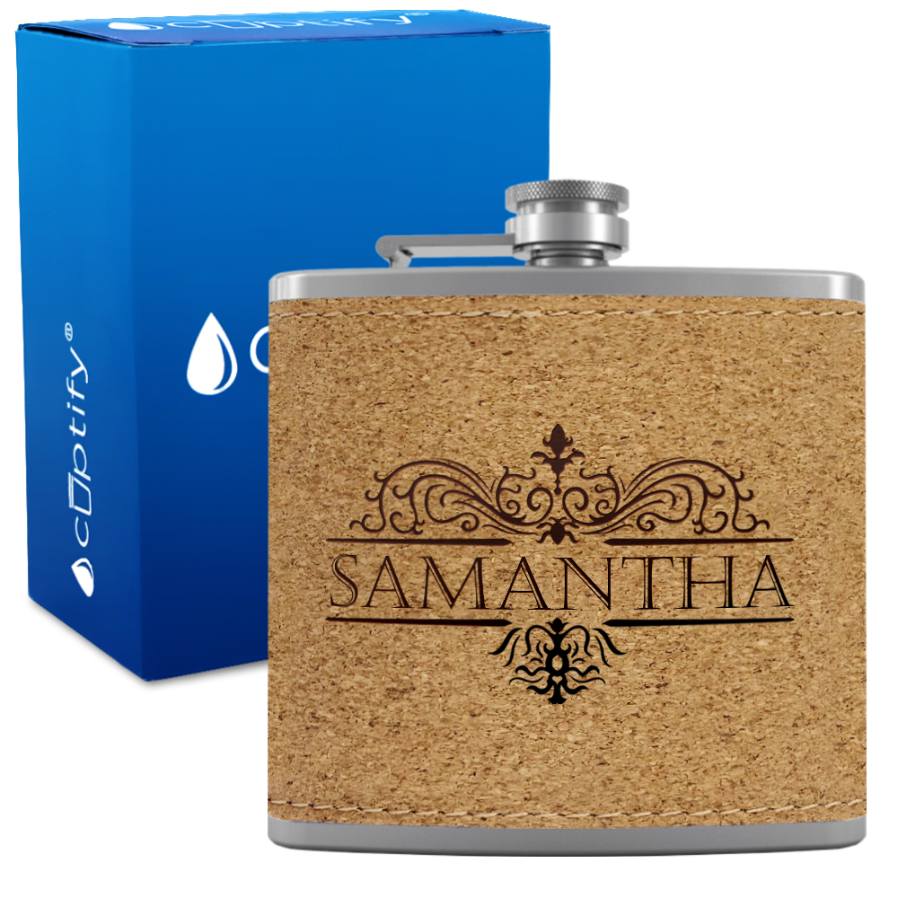 Personalized Vestige Design 6oz Hip Flask