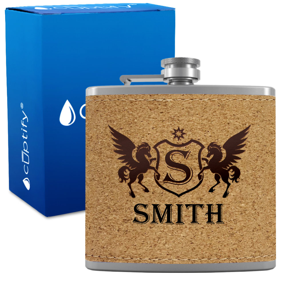 Personalized Pegasus 6oz Hip Flask