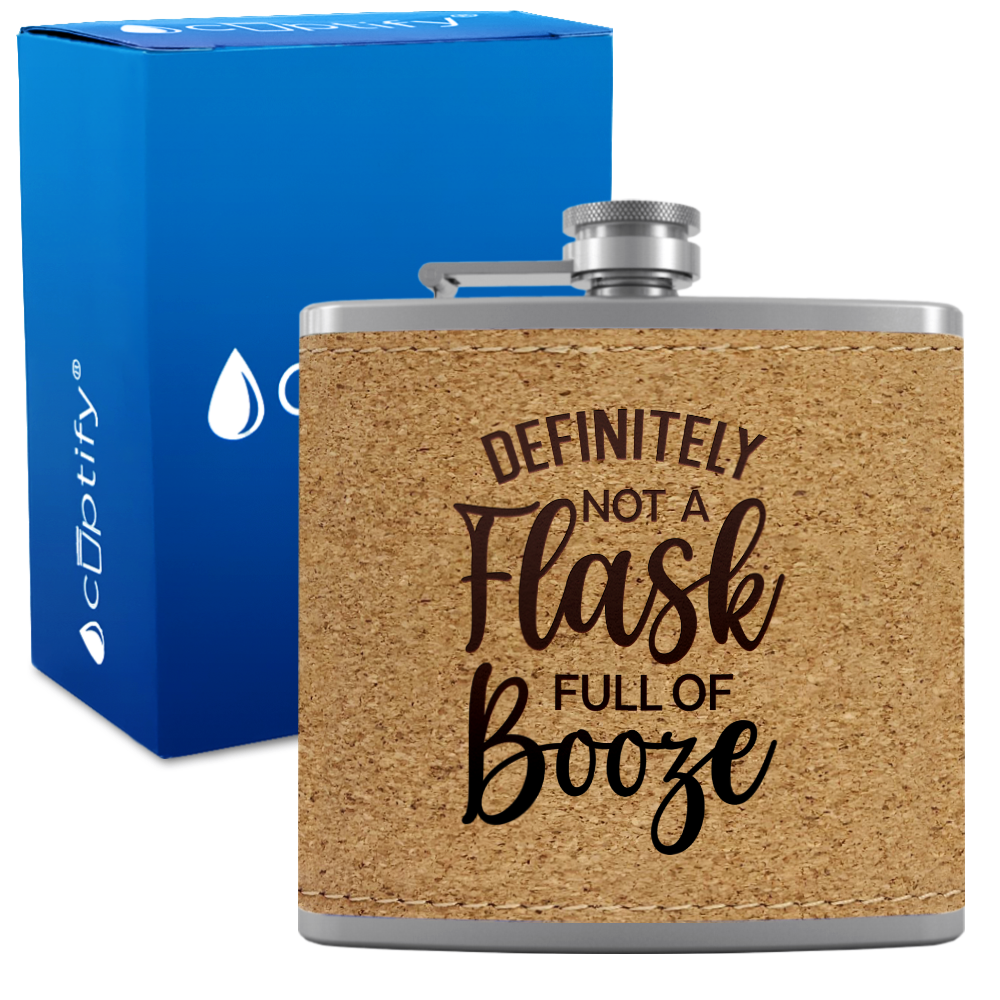 Definitely Not A Flask 6 oz Stainless Steel Leather Hip Flask