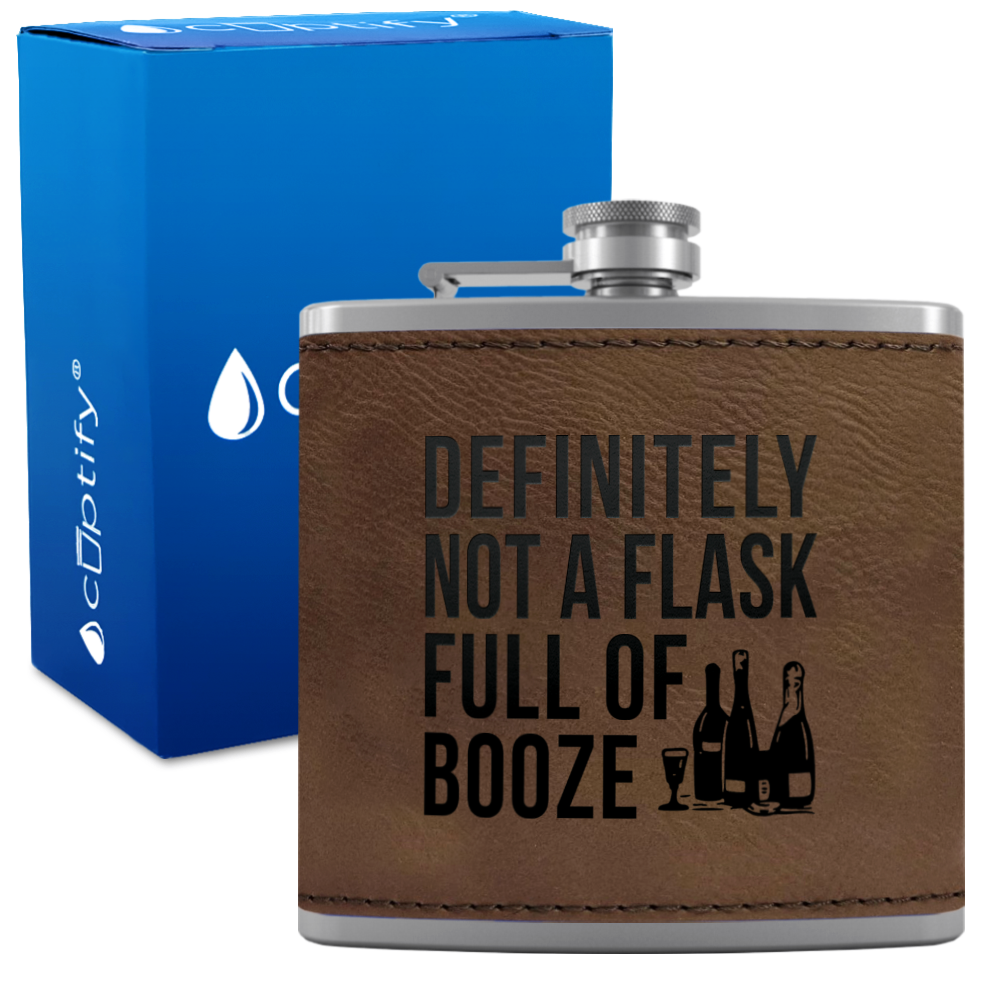 Definitely Not a Flask 6 oz Stainless Steel Leather Hip Flask