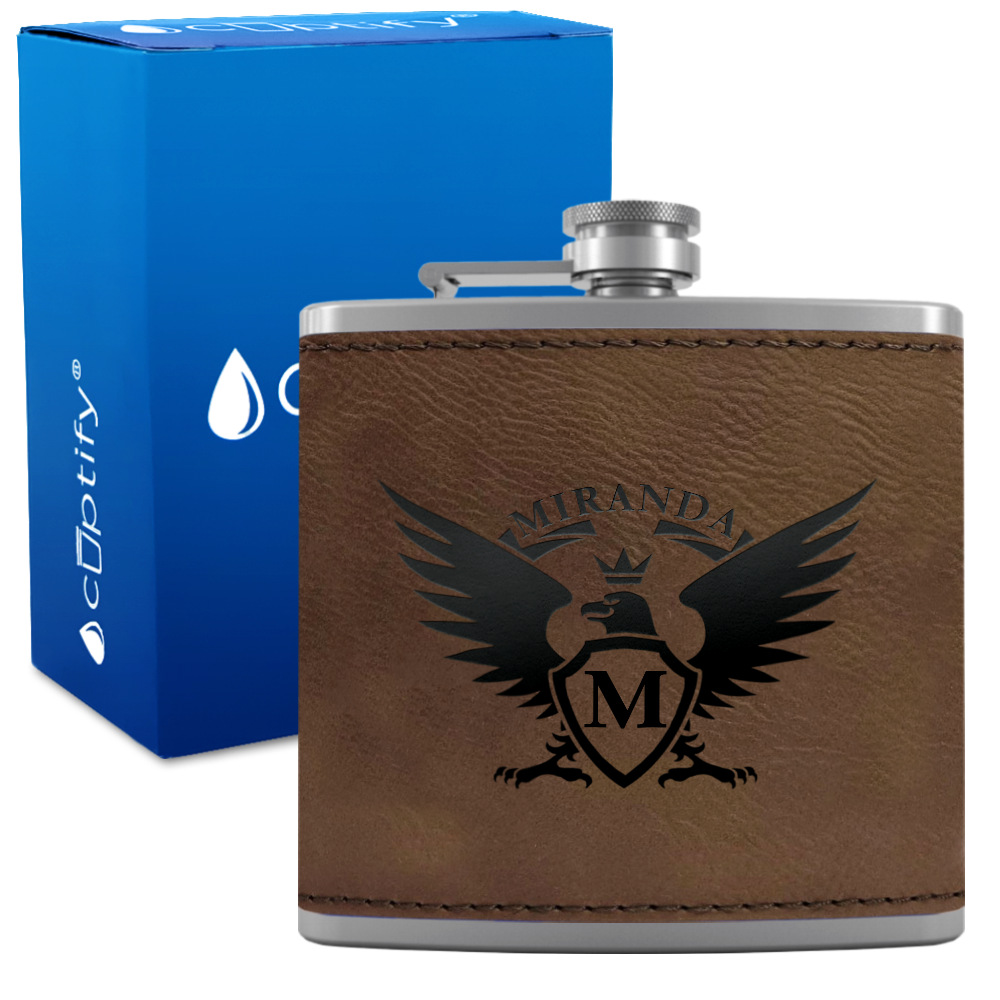 Personalized Eagle 6oz Hip Flask