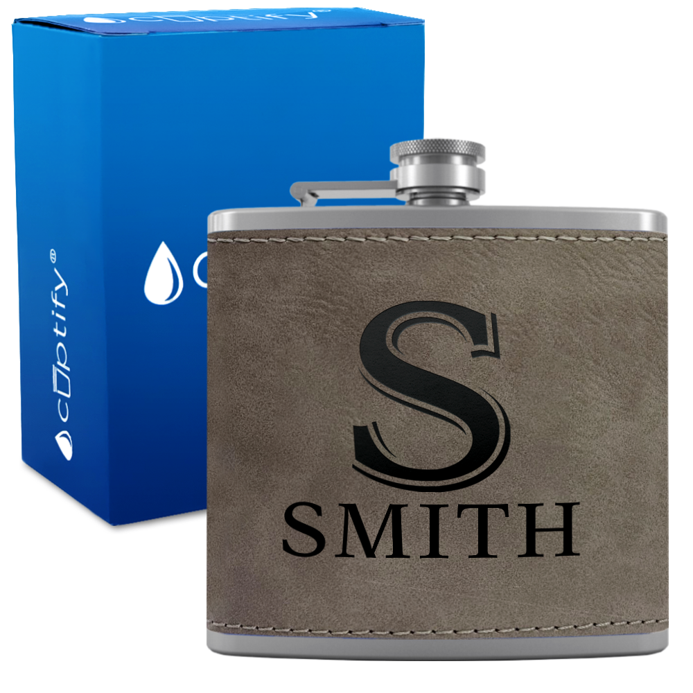 Personalized Monogram Initial and Name 6oz Hip Flask