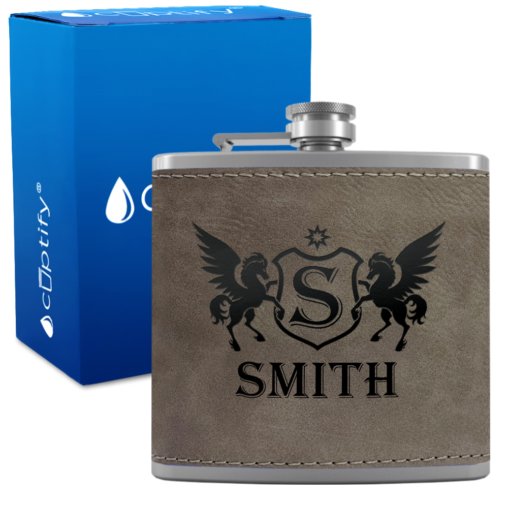 Personalized Pegasus 6oz Hip Flask