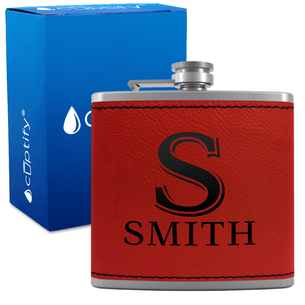 Personalized Monogram Initial and Name 6oz Hip Flask