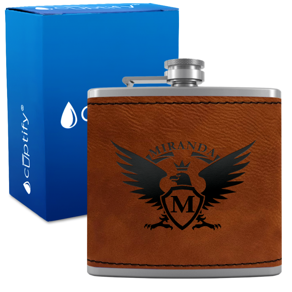 Personalized Eagle 6oz Hip Flask