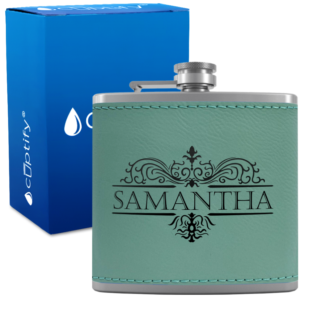 Personalized Vestige Design 6oz Hip Flask