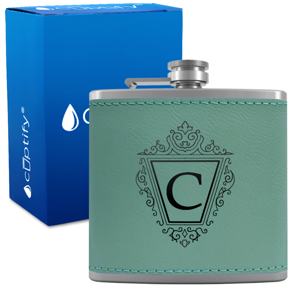 Personalized Classic Crest 6oz Hip Flask