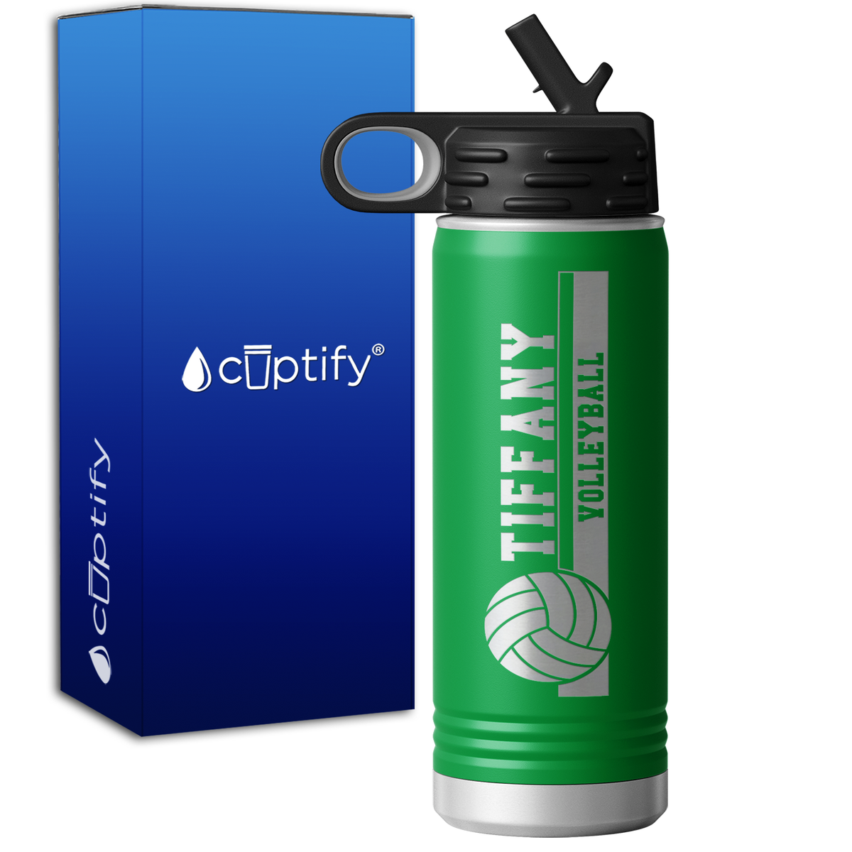 Personalized Volleyball 20oz Sport Water Bottle