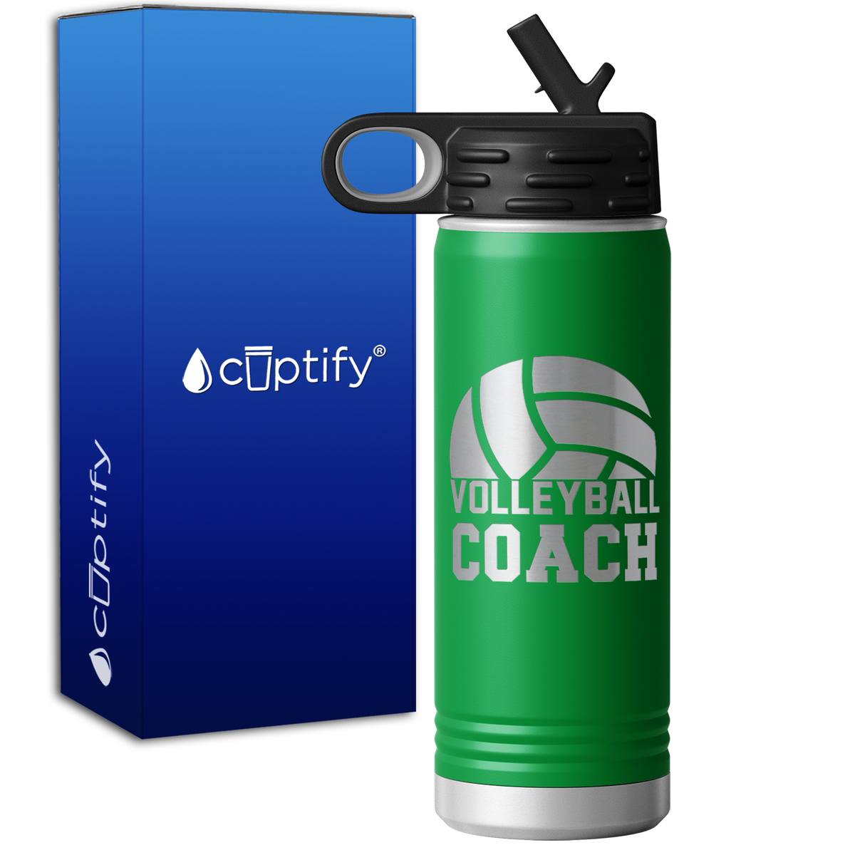 Volleyball Coach 20oz Sport Water Bottle