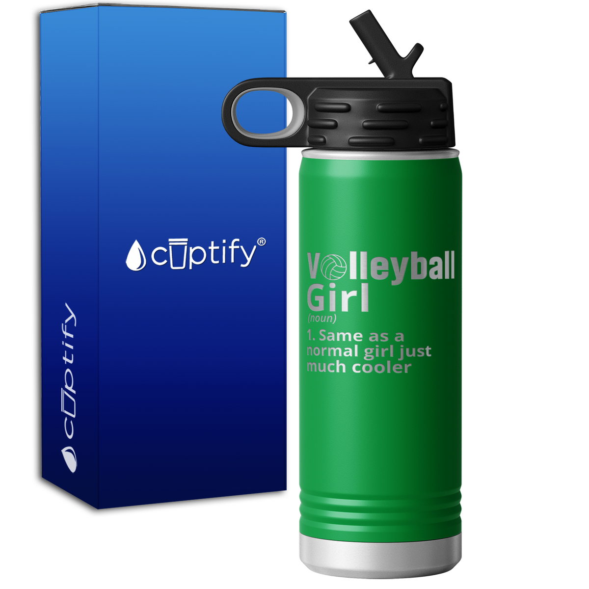 Volleyball Girl Definition 20oz Sport Water Bottle