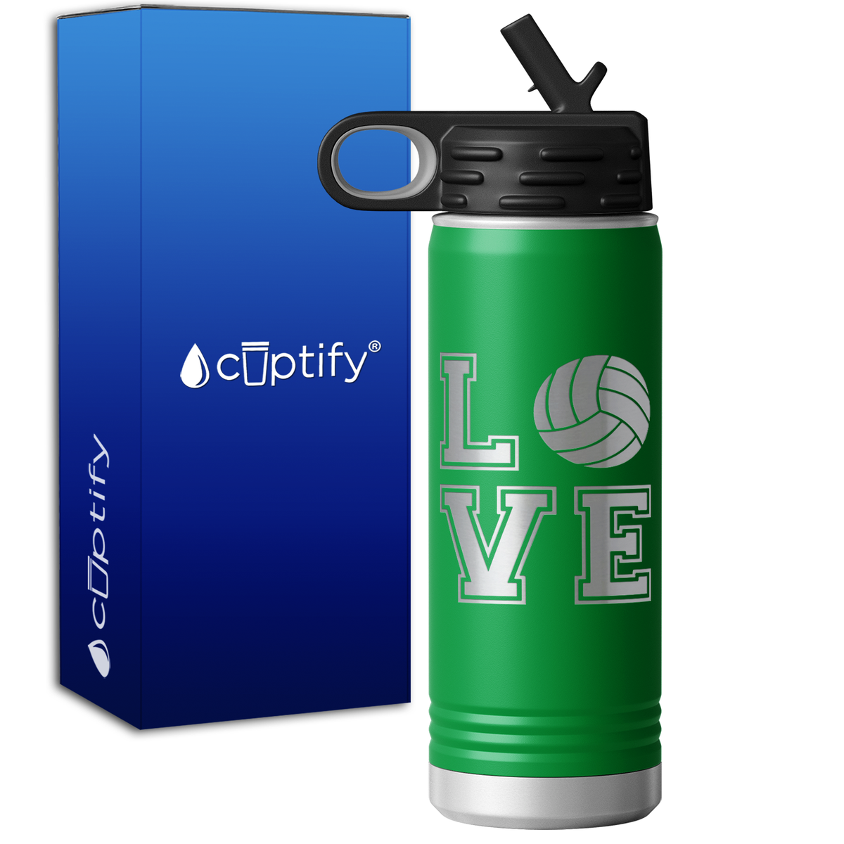Volleyball Love 20oz Sport Water Bottle
