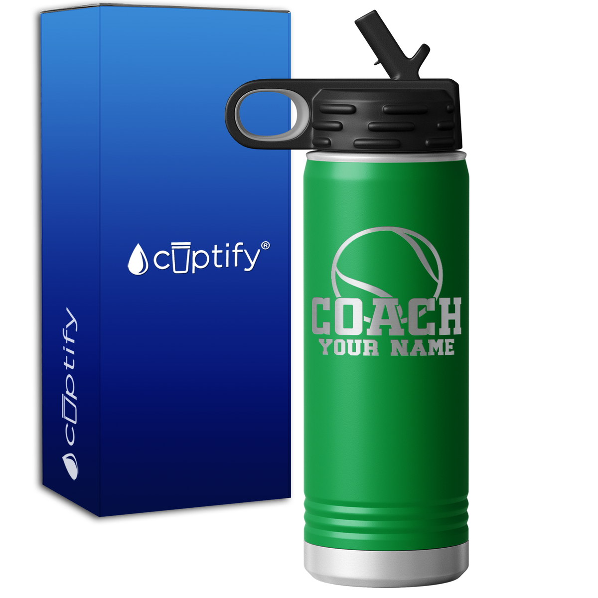 Personalized Tennis Coach 20oz Sport Water Bottle