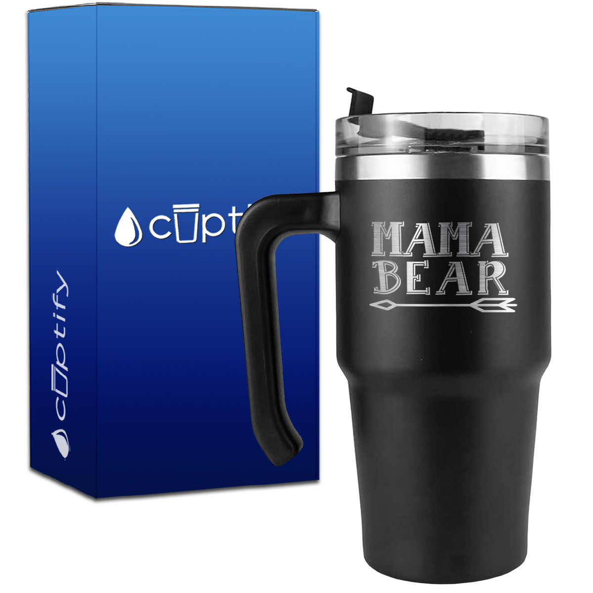 Mama Bear on 20oz Mom Travel Mug