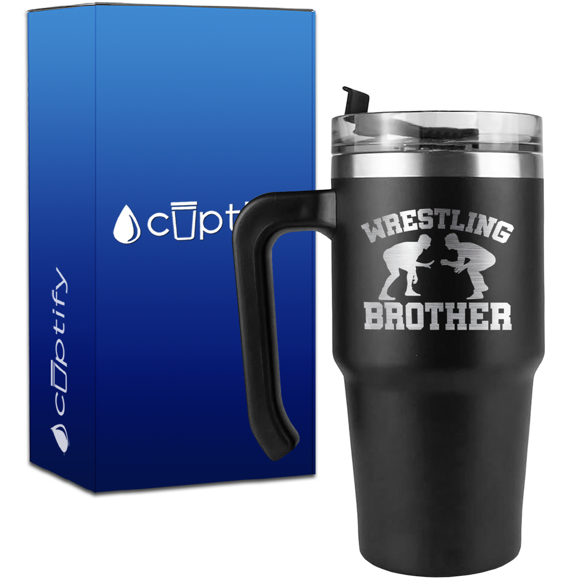 Wrestling Brother on 20oz Wrestling Travel Mug