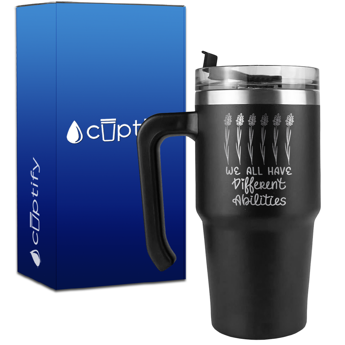 We All Have Different Abilites on 20oz Autism Travel Mug