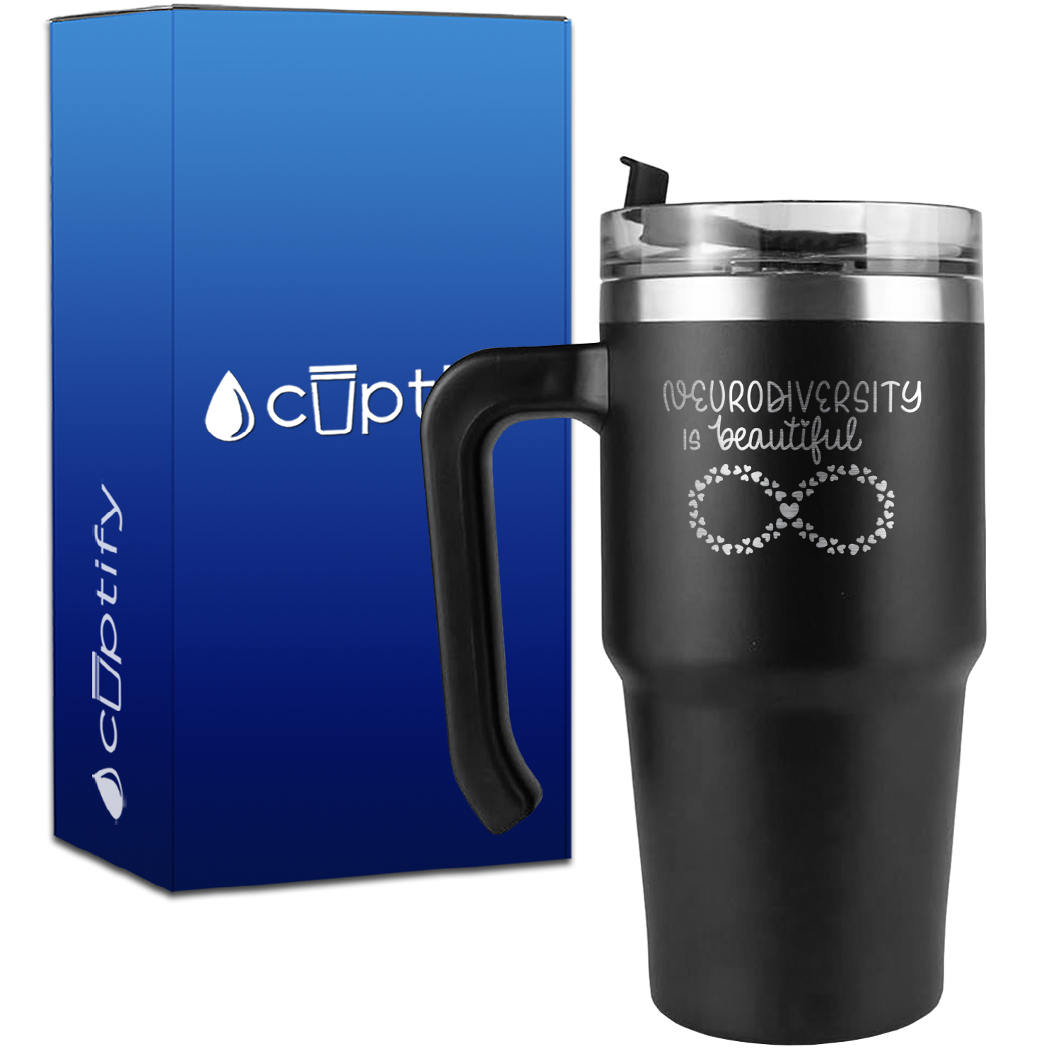 Neurodiversity is Beautiful on 20oz Autism Travel Mug