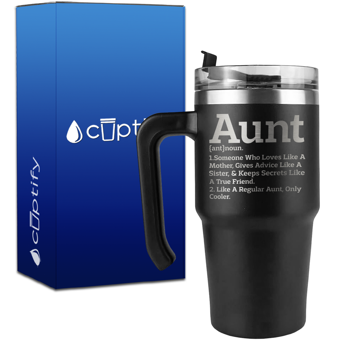 Aunt Definition on 20oz Aunt Travel Mug