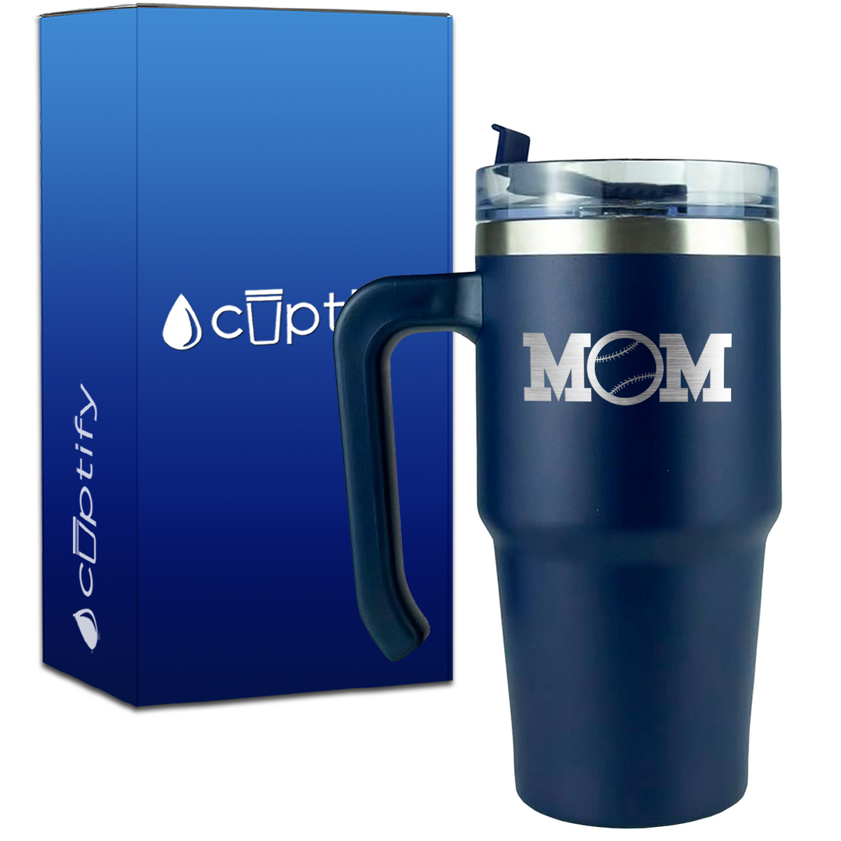 Baseball Mom on 20oz Mom Travel Mug