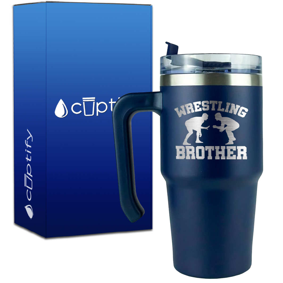 Wrestling Brother on 20oz Wrestling Travel Mug