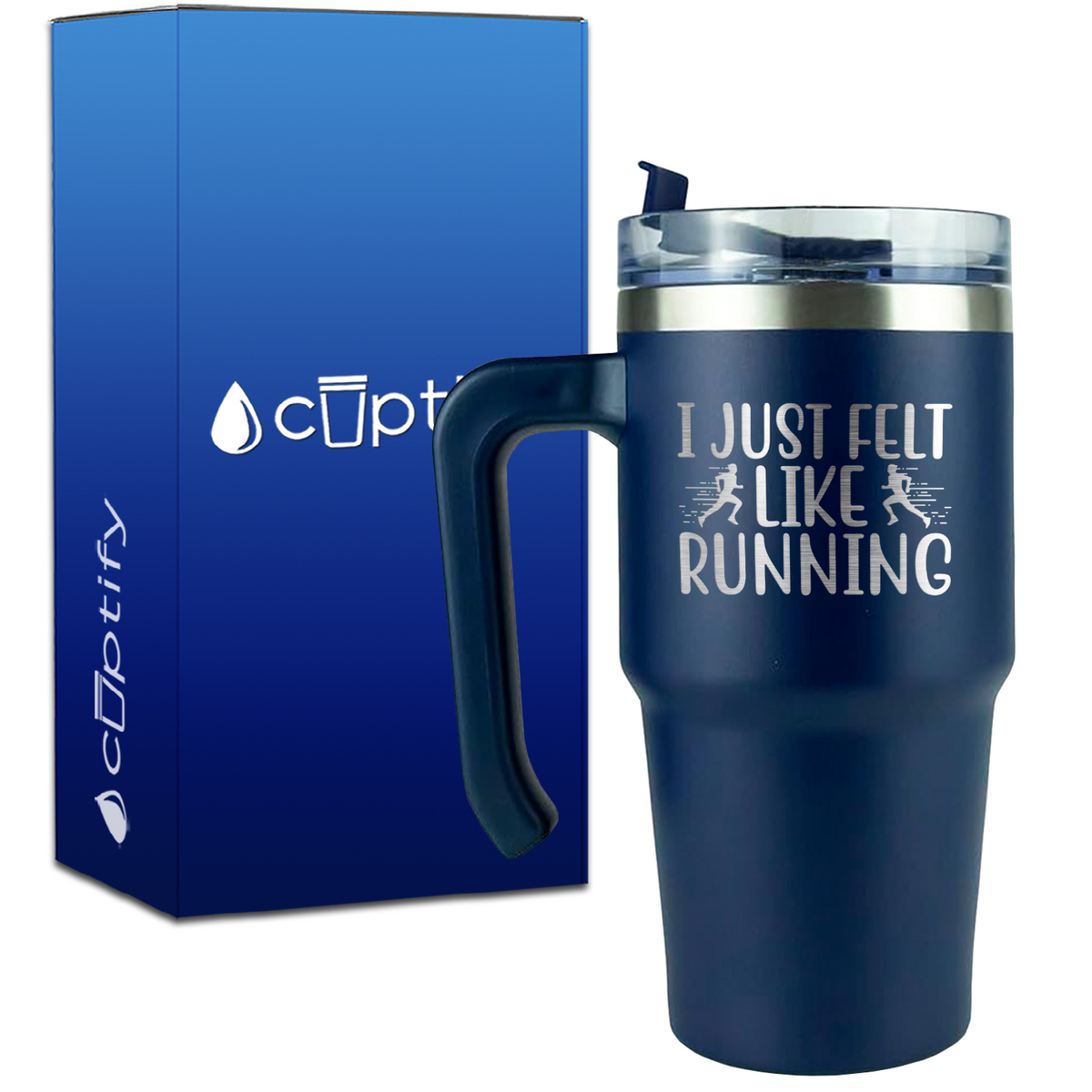 I Just Felt Like Running Silhouette on 20oz Running Travel Mug