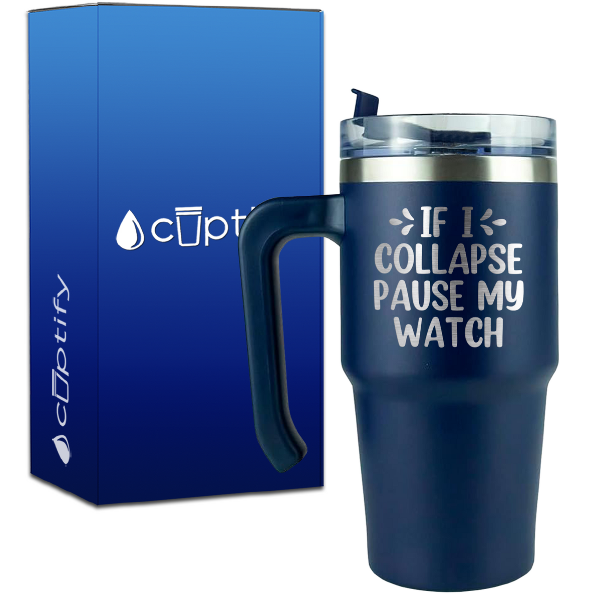 If I Collapse Pause My Watch on 20oz Running Travel Mug