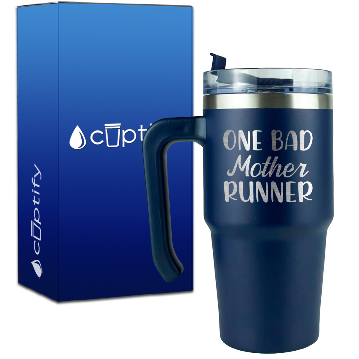 One Bad Mother Runner on 20oz Running Travel Mug