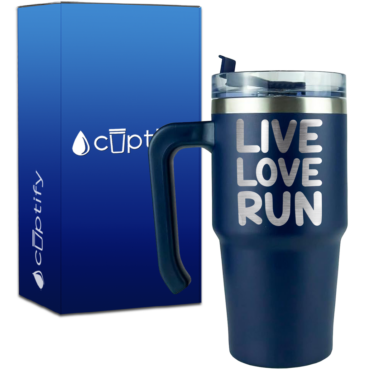 Live Love Run on 20oz Running Travel Mug
