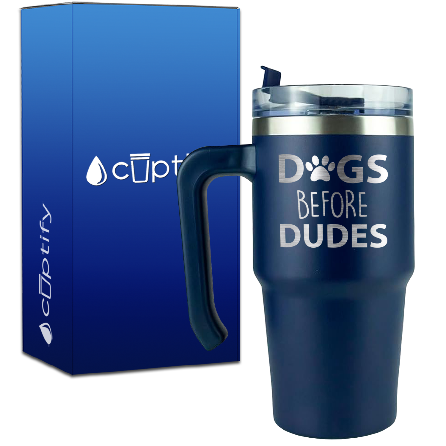 Dogs before Dudes on 20oz Travel Mug