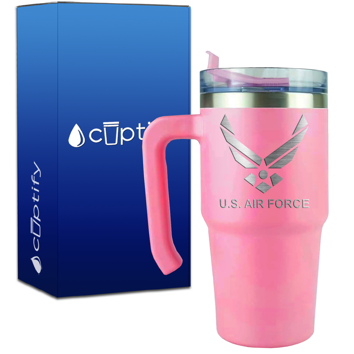 Personalized US Air Force on 20oz Travel Mug