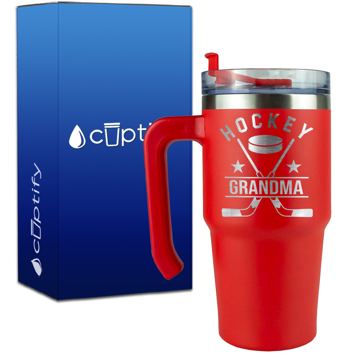 Hockey Grandma on 20oz Hockey Travel Mug