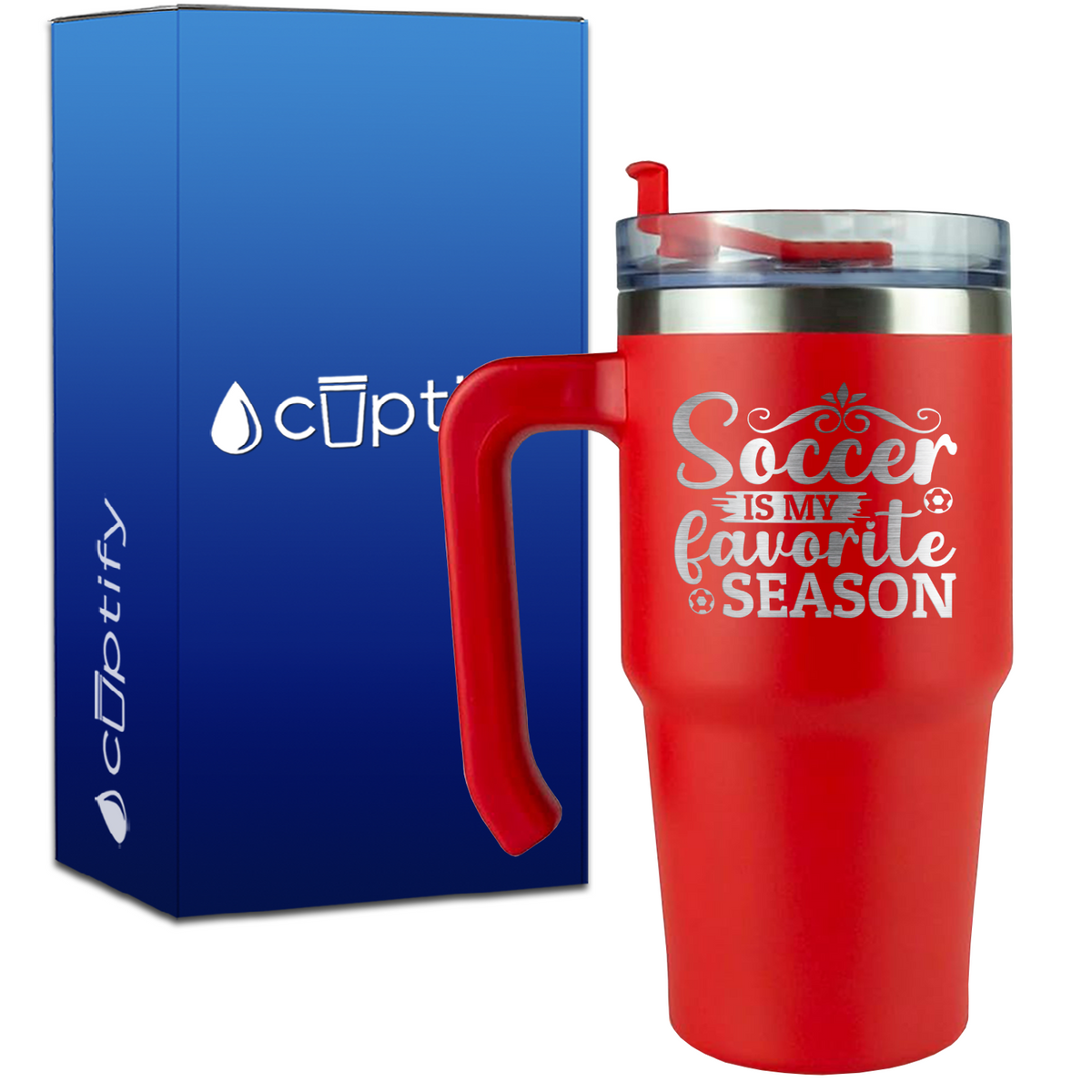 Soccer is my Favorite Season on 20oz Soccer Travel Mug