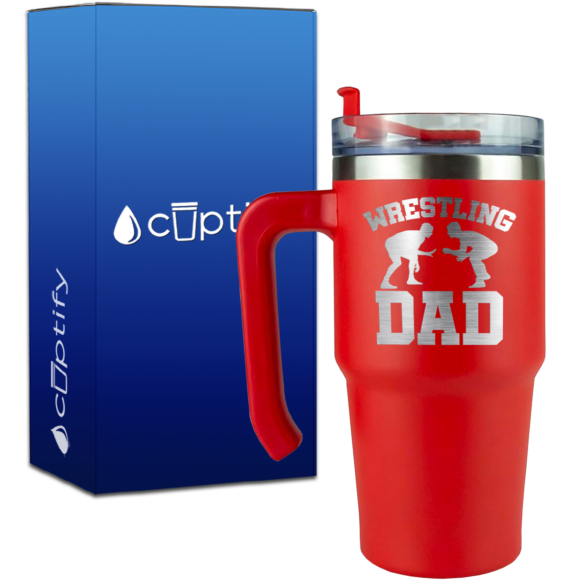 Wrestling Dad on 20oz Wrestling Travel Mug