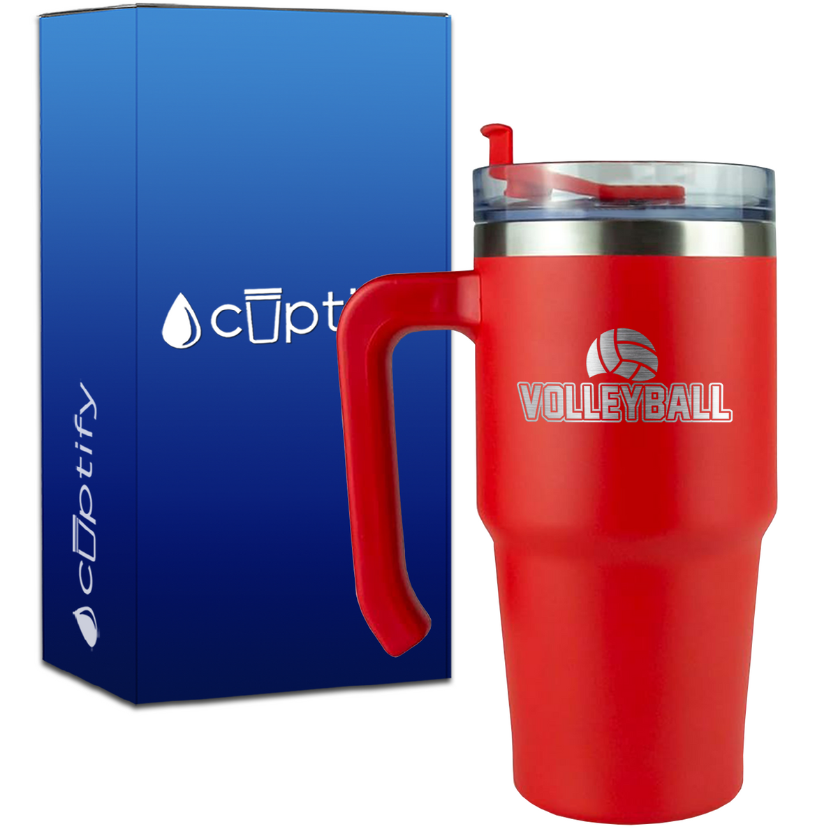 Volleyball on 20oz Volleyball Travel Mug