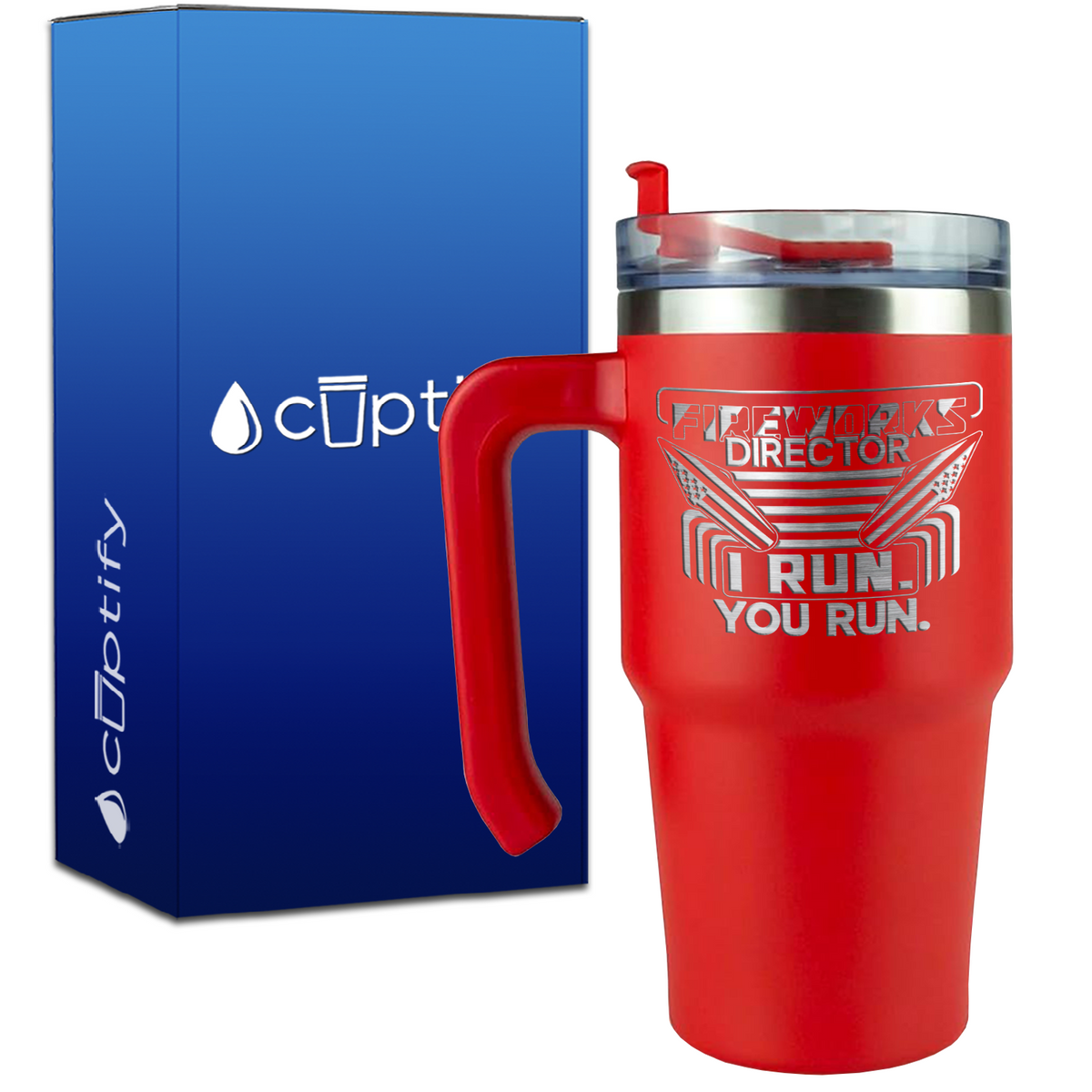Fireworks Director on 20oz 4th of July Travel Mug