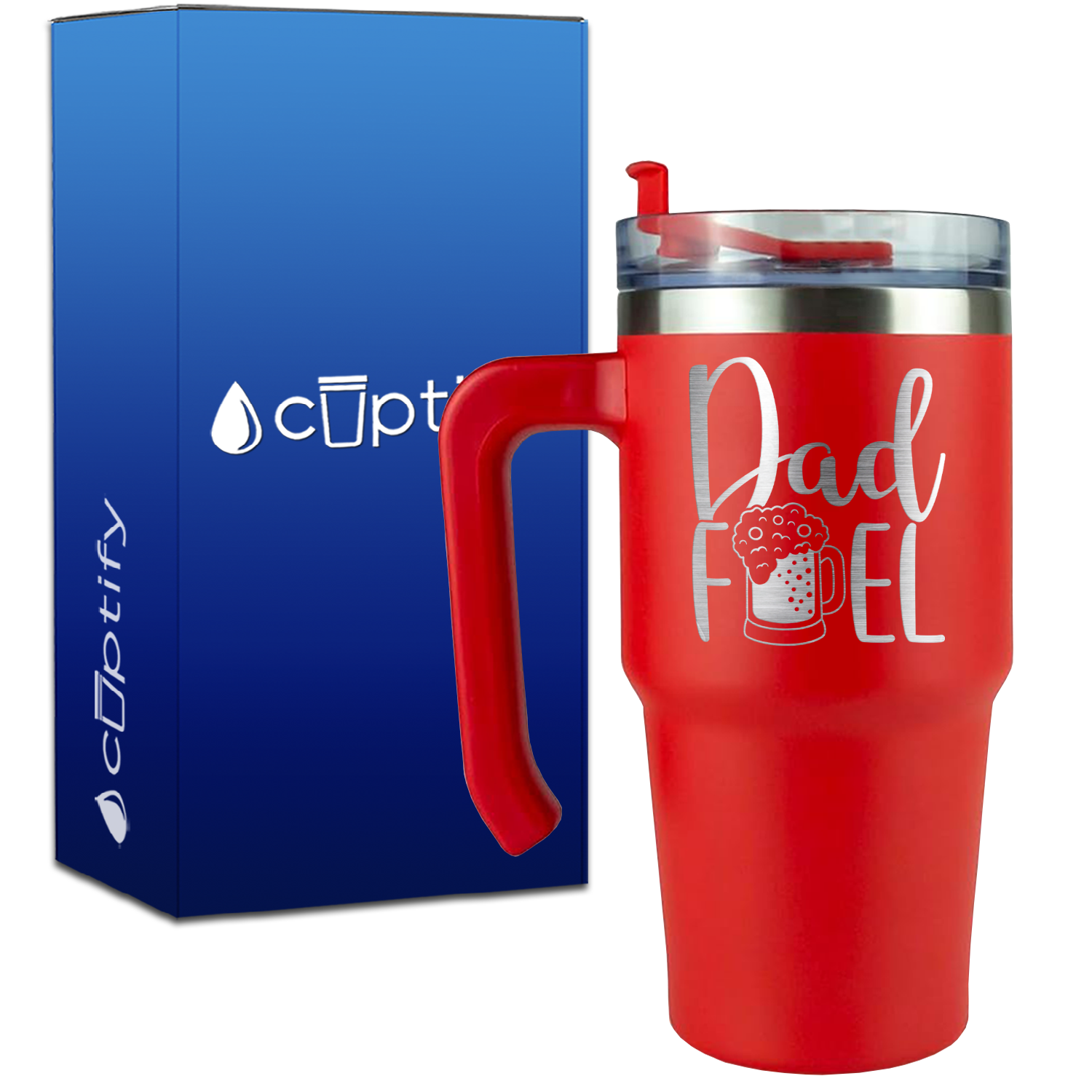 Dad Fuel on 20oz Beer Lover Travel Mug
