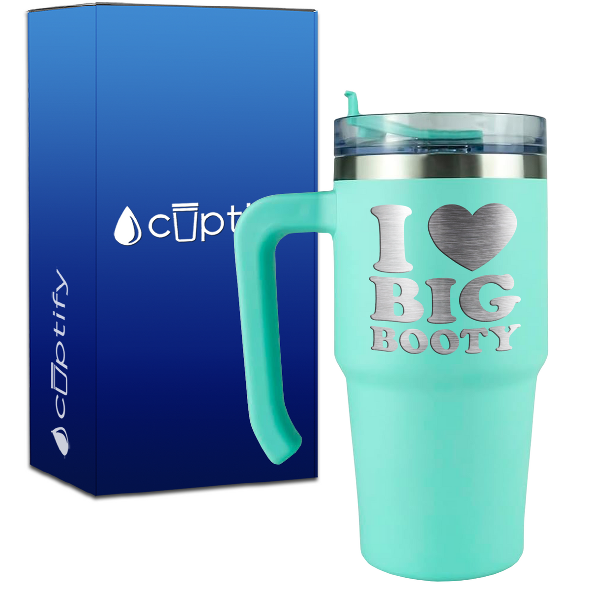I Heart Big Booty on 20oz Funny Travel Mug