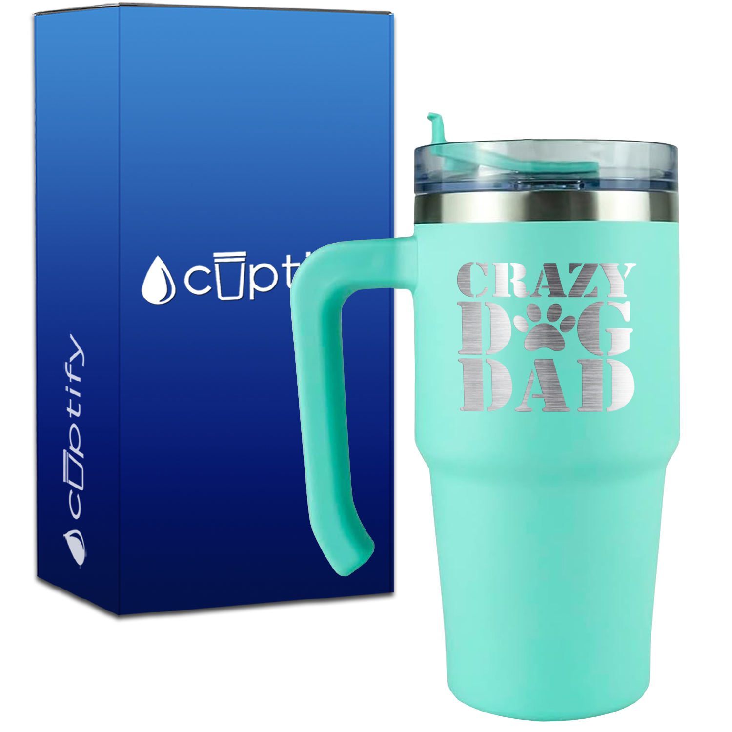 Crazy Dog Dad on 20oz Travel Mug