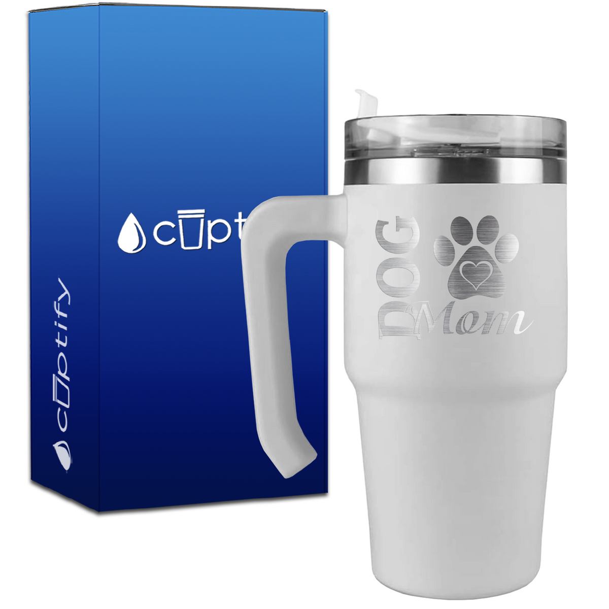 Dog Mom on 20oz Mom Travel Mug