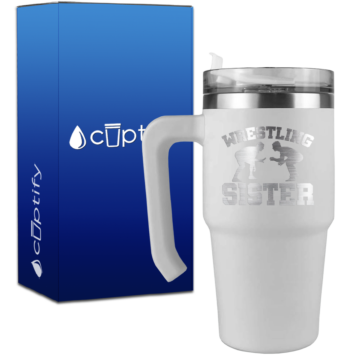 Wrestling Sister on 20oz Wrestling Travel Mug