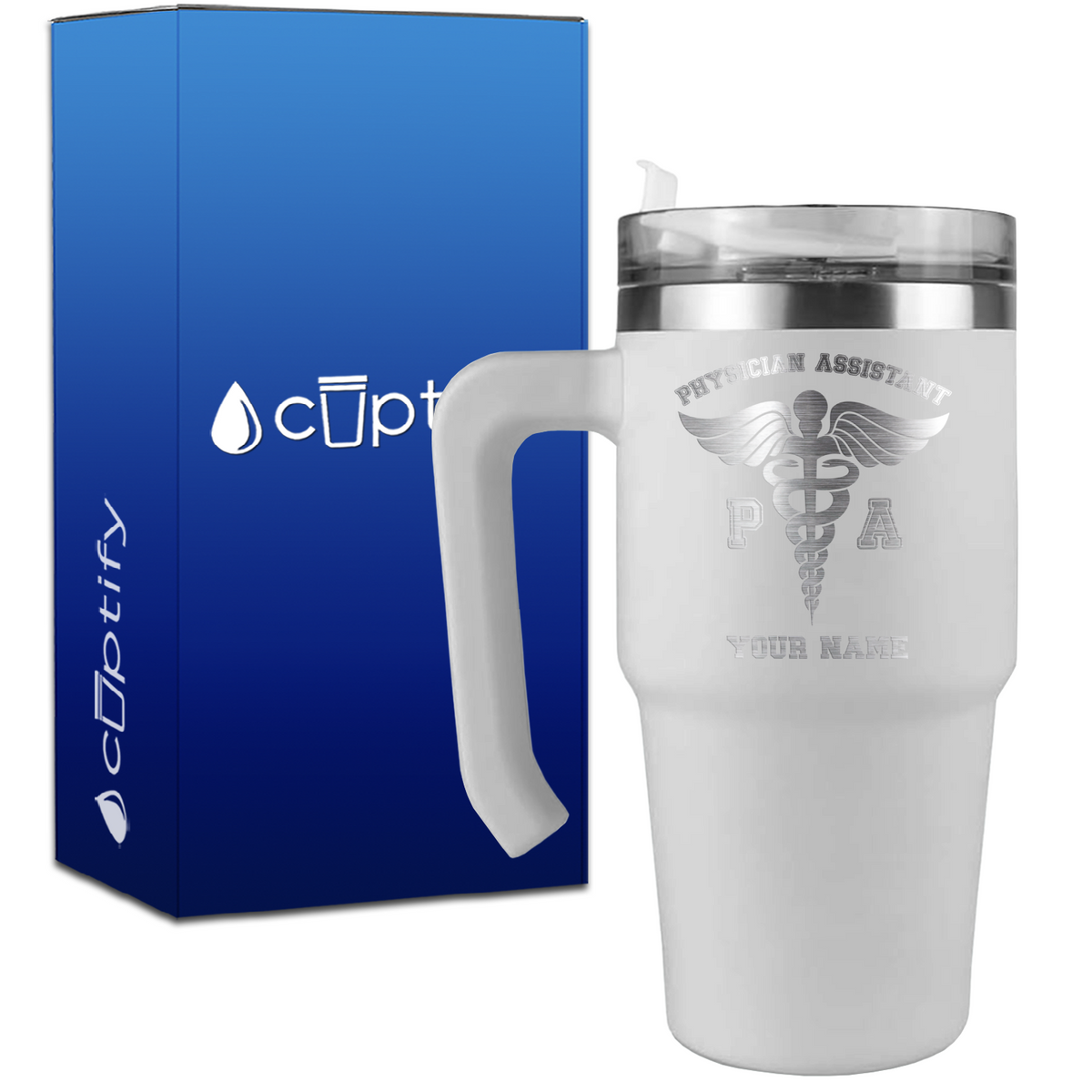 Personalized PA Physician Assistant on 20oz Medical Travel Mug
