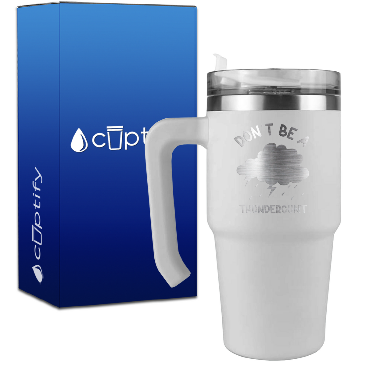 Don't be a Thundercunt on 20oz Funny Travel Mug