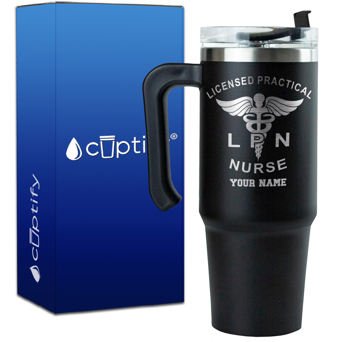 Personalized LPN Licensed Practical Nurse on 30oz Medical Travel Mug