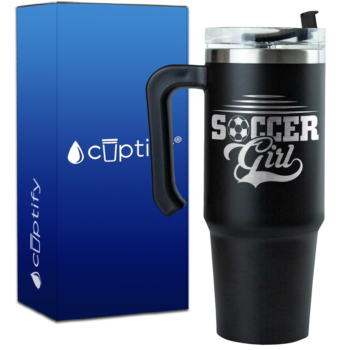 Soccer Girl on 30oz Soccer Travel Mug