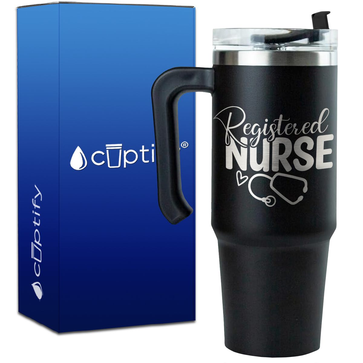 Registered Nurse Stethoscope on 30oz Nurse Travel Mug