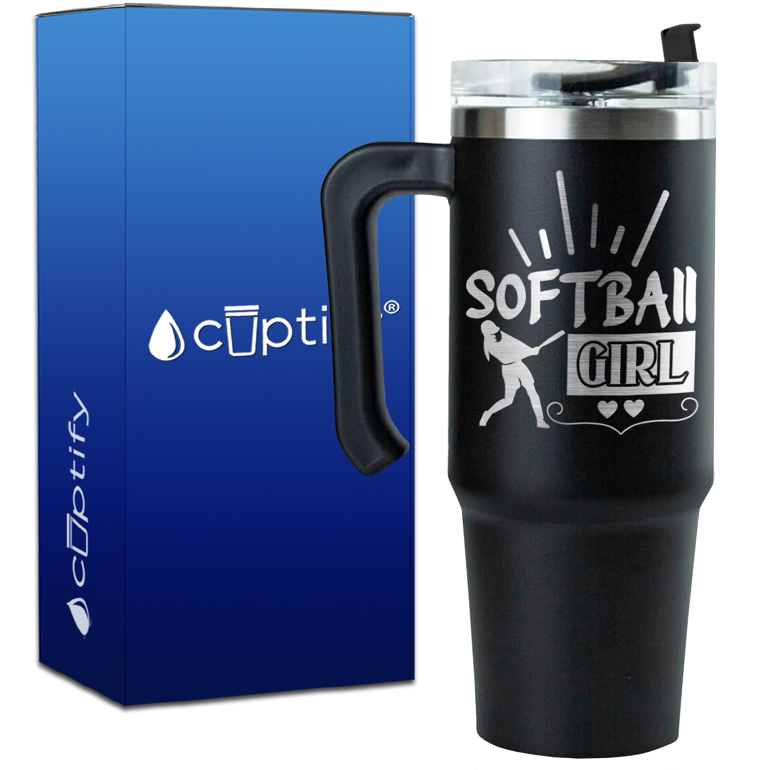 Softball Girl on 30oz Softball Travel Mug