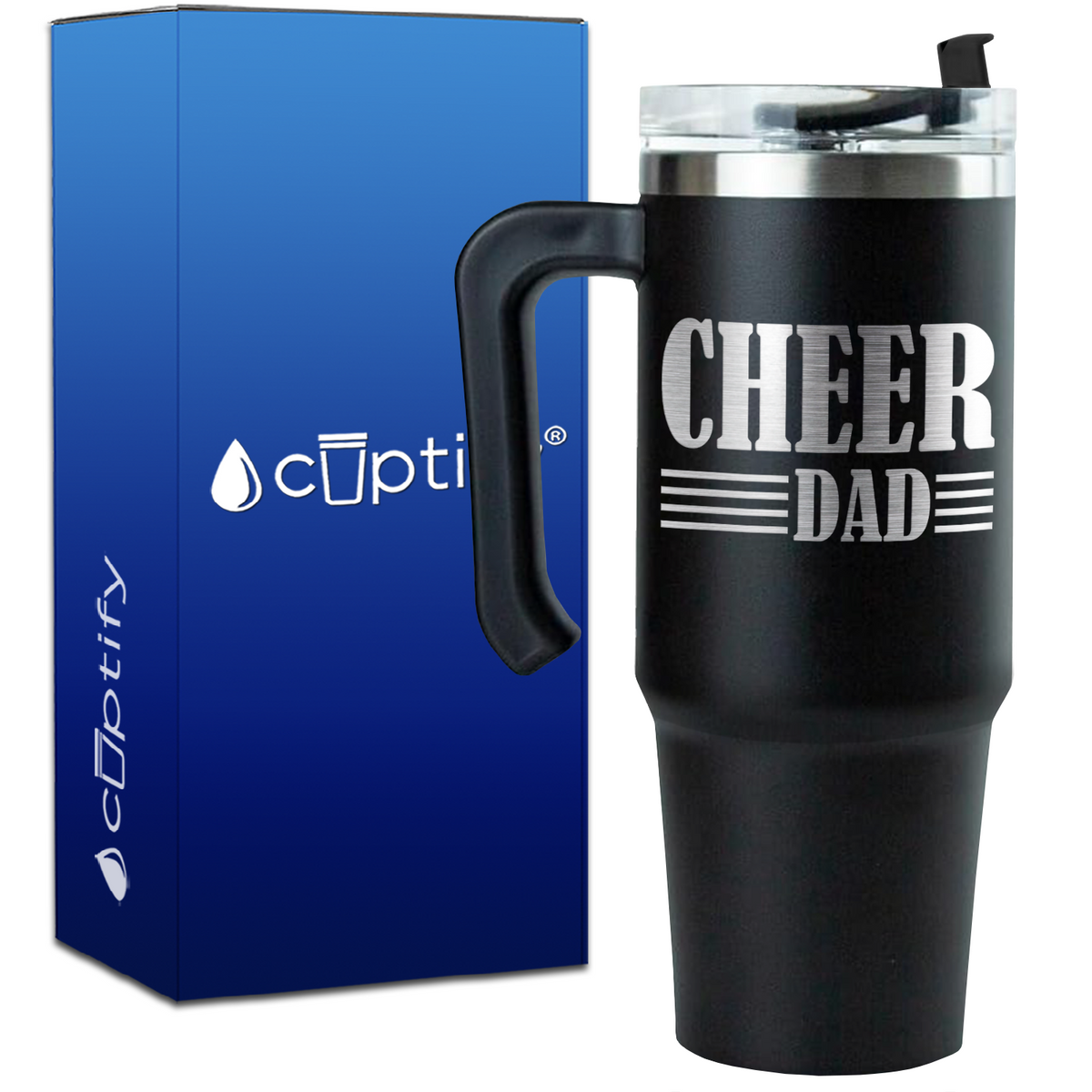 Cheer Dad Lines on 30oz Cheer Travel Mug