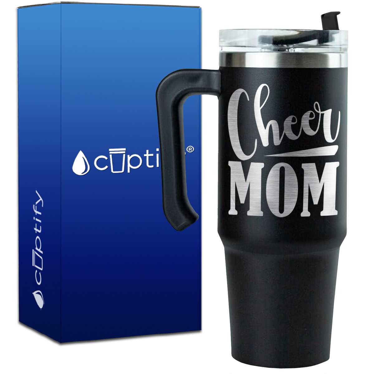 Cheer Mom on 30oz Cheer Travel Mug